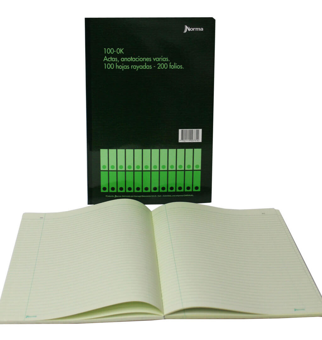 Libro Contabilidad 100-OK Actas Rayado Norma 500731