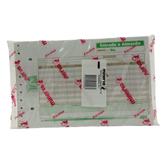 Forma Entrada de Almacen por 50 Minerva 3017