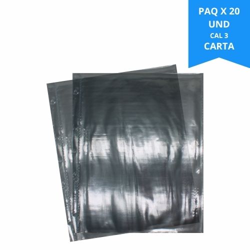 Bolsa De Vinilo Carta Gruesa Calibre 3 Paq.x20u.
