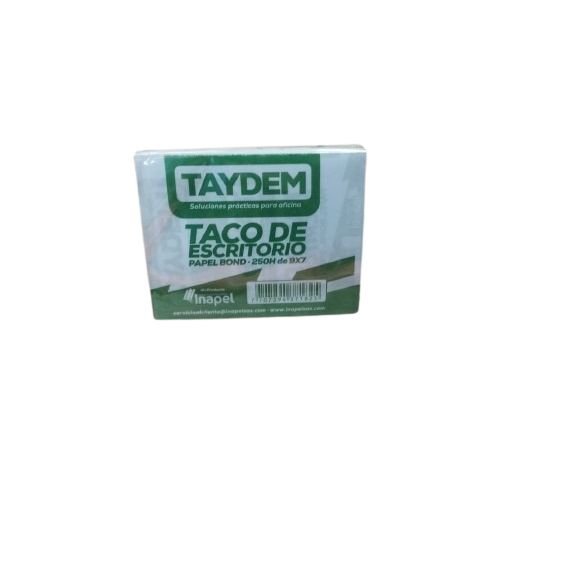 Taco De Papel Bond Escritorio Engomado 9x9cms X 250 Hojas