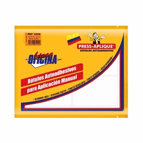 Press aplique 81 x 53 x 60u. Blanco sobre Ref: 1024