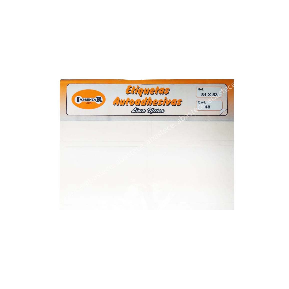 etiqueta autoadhesiva 81 x 53 blanca