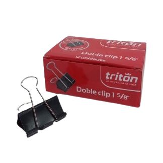 Manecilla Doble Clip 1 5/8 Pulgadas Caja por 12 Unidades