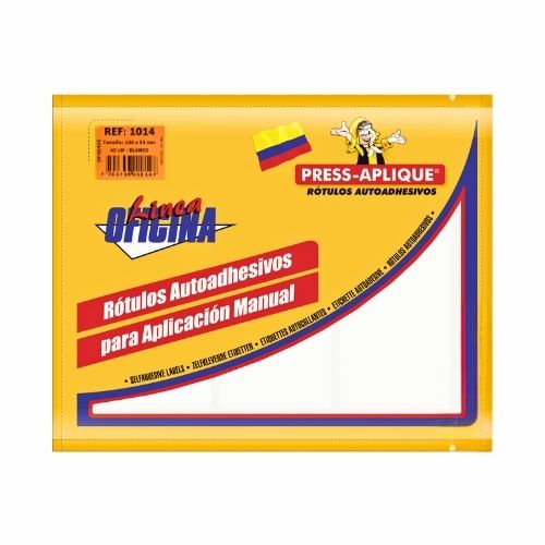 Press Aplique 100x53 Sobre x45u. Blanco Ref 1014