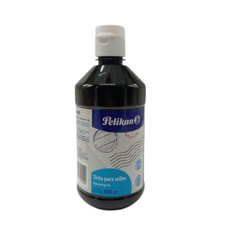 Tinta Para Sellos Negra Botella por 500 ml