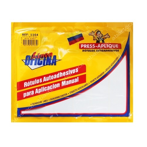 Press Aplique 88 X 26 108u. Sobre Blanco   Ref: 1164