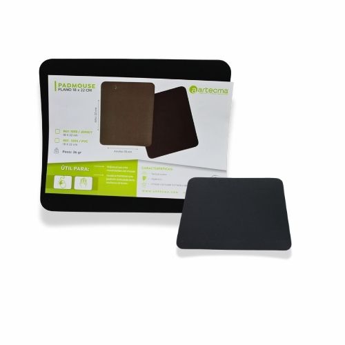 Pad Mouse Plano Jersey Negro 18x22 Cms Artecma Ref 1093