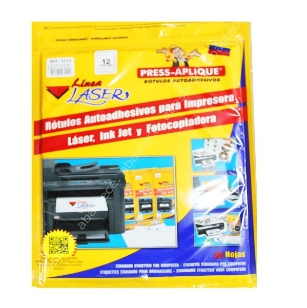 Press Aplique 108 X 46 Carpeta Laser X360 Rotulos Ref:3111