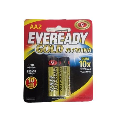 Pila Eveready Gold Alcalina AA por 2 Unidades