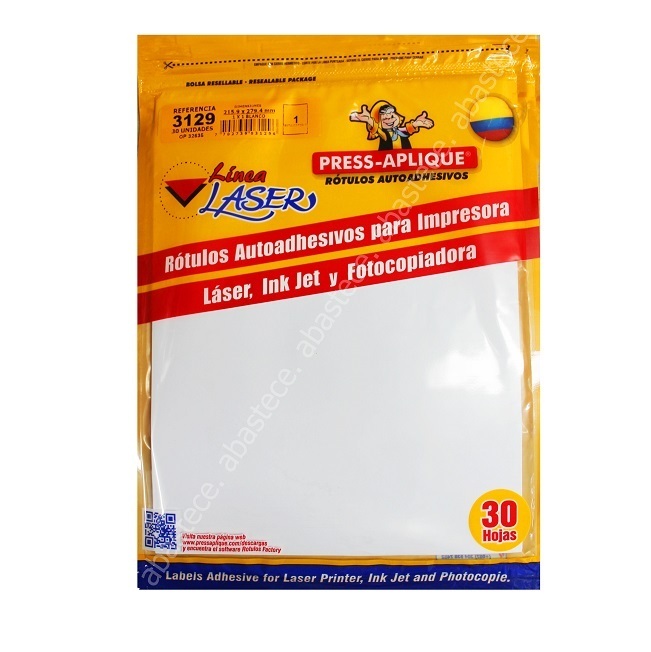 Press Aplique 215.9x279.4mm Carpeta Laser X30R Ref:3129