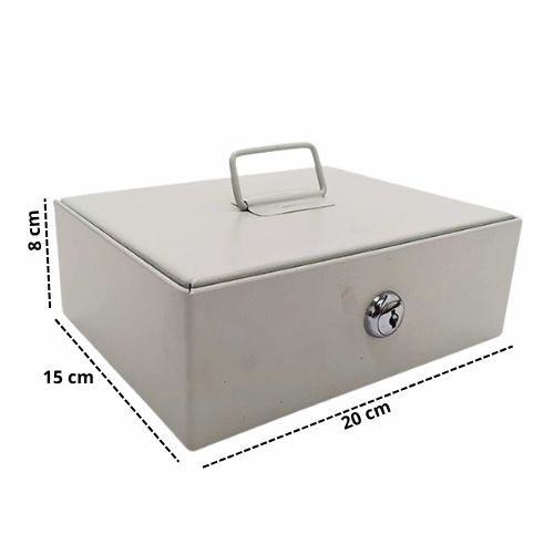 Caja Menor Metalica Pequeña  20x8 cms.