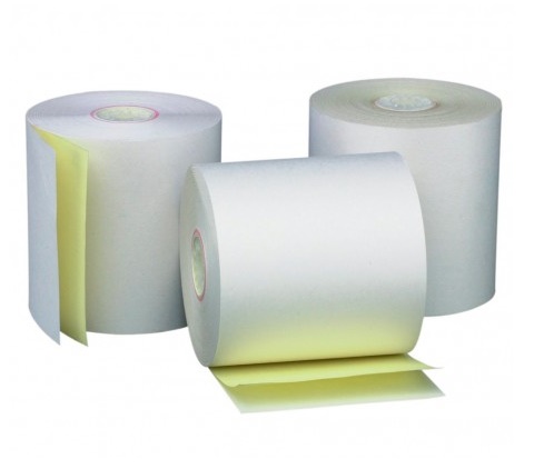 Rollo Registradora Quimico 76mm x 30m. a 2 Partes