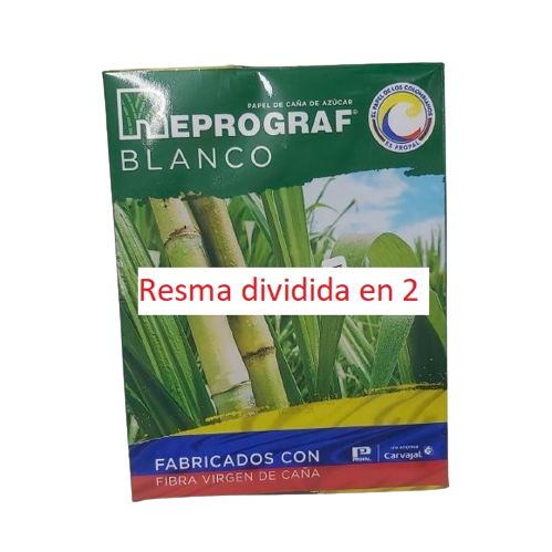 Resmas Dividida En 2 Carta Bond Blanco 75g.