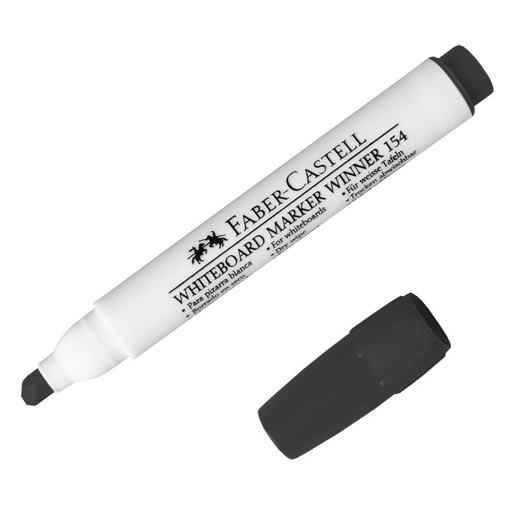 Marcador seco borrable Faber-Castell negro  Ref:  154-N