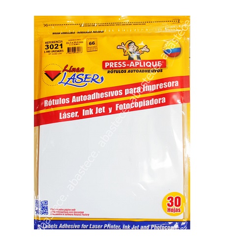 Press Aplique 32x22 Carpeta Laser x1980 Rotulo Ref:3021