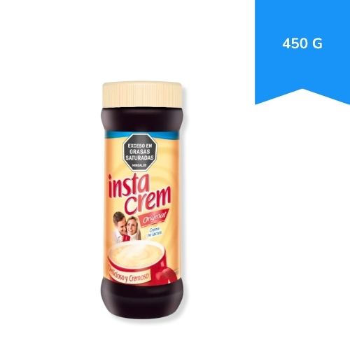 Crema No Lactea Instacrem Original Frasco 450 G