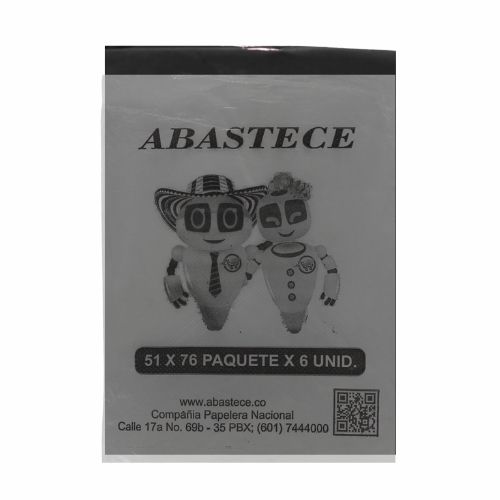 Bolsa Basura 51 X 76 Corriente NEGRA C.2.3 Paq.x 6u.