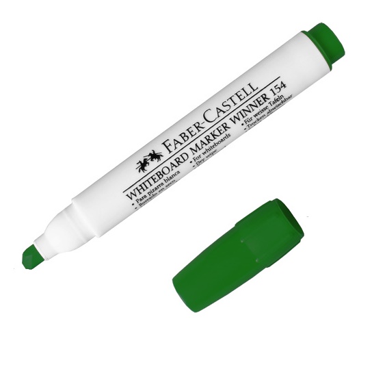Marcador Seco Borrable Faber-Castell Verde  Ref: 154-V