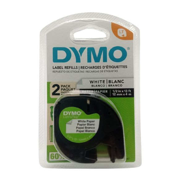 Cinta En Pape Blancol Rotuladora 12mm.x 4m. X 2 Para  Letra Tag