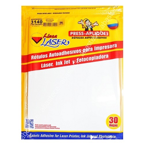 Press Aplique 32x16 Carpeta Laser x2880 Rotulos Ref 3140