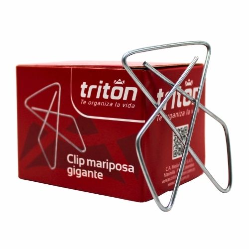 Clip Metalico Mariposa Gigante Triton Caja x 12 u.