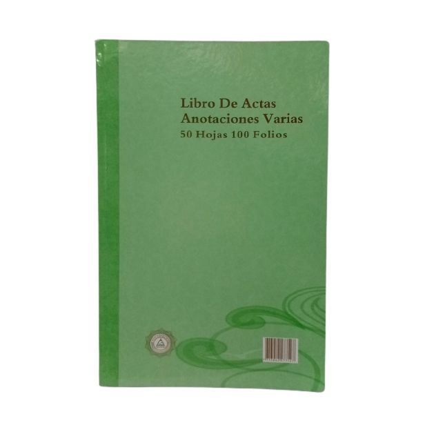 Libro de Actas Oficio 100 Folios