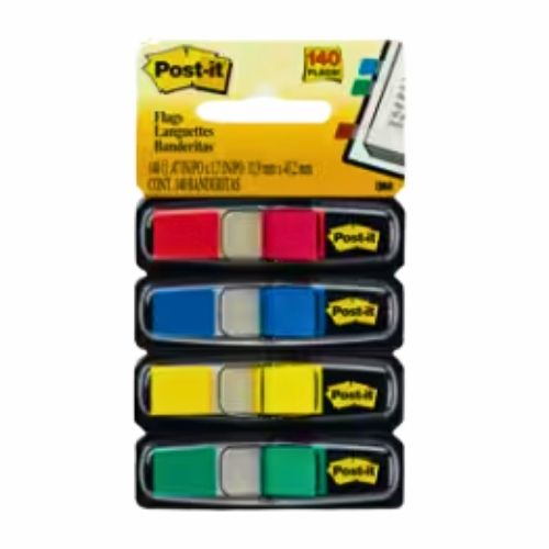 Banderitas Post It 3M 4 Colores Surtidos Paq.x140u.