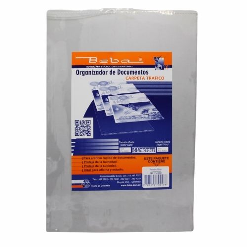 carpeta en l oficio organizadora doc.marca beba Paq.x6u. ref:8260