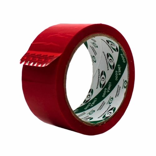 Cinta Pegante Color Rojo Para Empaque 48 X 50 Ref: 6015