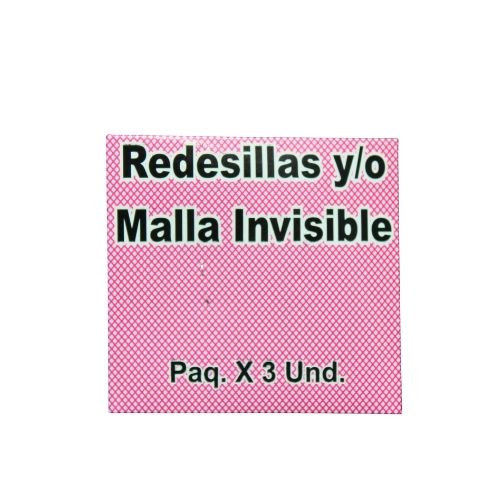 Gorro en Malla Invisible Negro Caja x 3u.