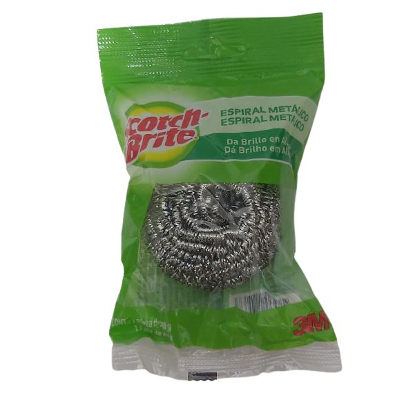Esponja Espiral Metalica Inoxidable Scotch Brite Por Unidad