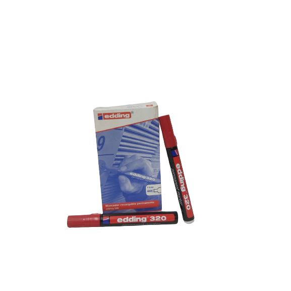 marcador permanente recargable edding 320 rojo