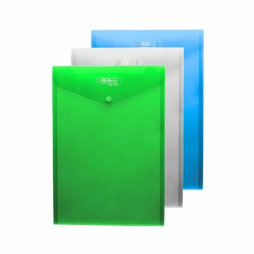 carpeta oficio vertical translucida colores con broche