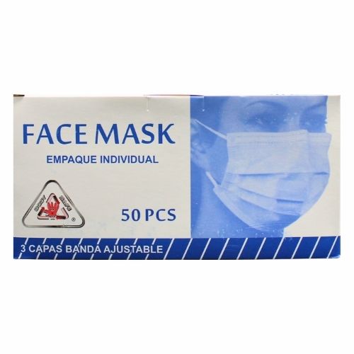 Tapabocas Termosellado Azules Individual Caja x 50 Unidades