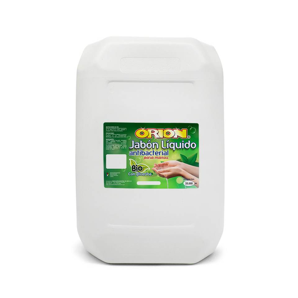Jabon Liquido Para Manos Antibacterial Orion 20 Litros