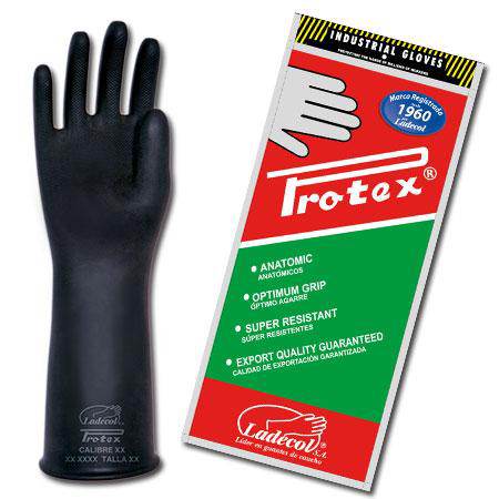 guante plastico negro c. 55 talla 10