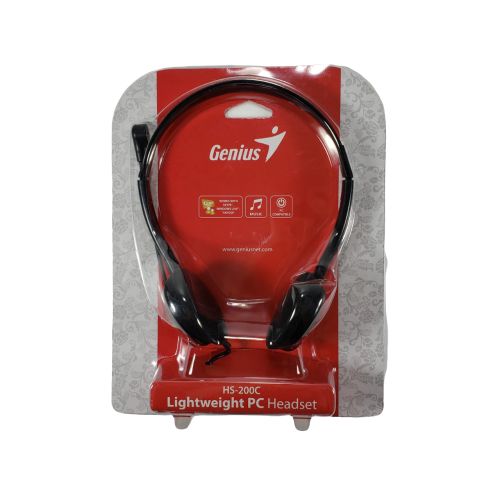 Audifono Diadema Genius Con Microfono Hs-200c 2Plug 3.5mm-Negro en Abastece.co