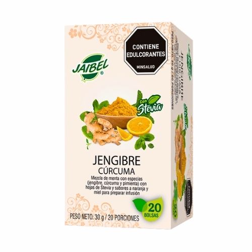 Infusion Jaibel Plus Jegibre Y Curcuma Caja X 20 Sobres