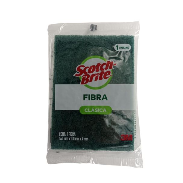 Fibra De Limpieza Clasica Scotch Brite Verde Por Unidad