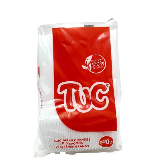 Cuchara Plastica Desechable Grande Paq.x100u.