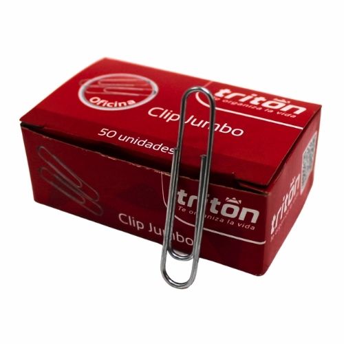 Clip Metalico Jumbo Triton Caja x 50u.