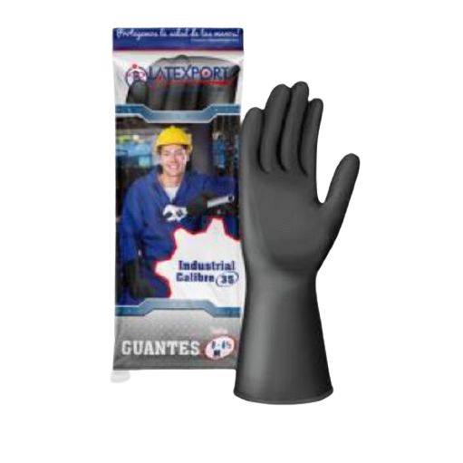 Guante Industrial Negro Calibre 35 Talla 9 - 9.5