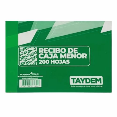 Recibo De Caja Menor Economico Paq.x 200 Hojas