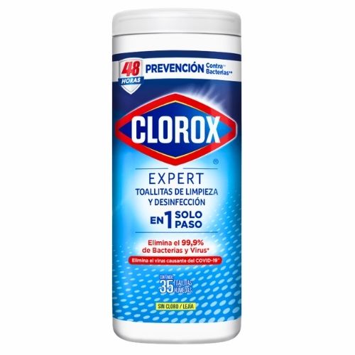 Toallitas Desinfectantes Clorox Expert Pote x 35 toallas