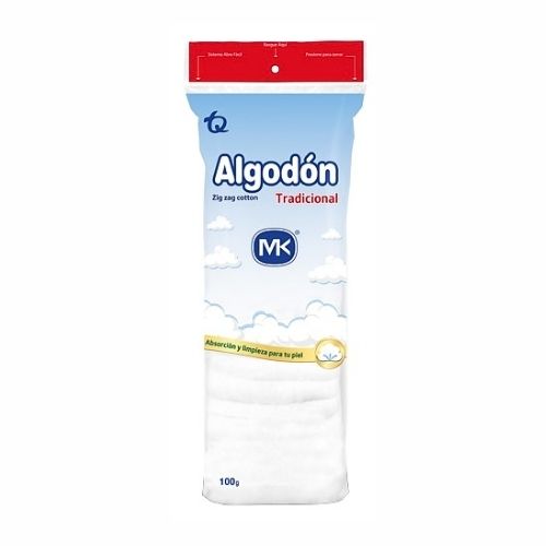 Algodon Zig Zag Paquete por 100 g Marca MK (*)