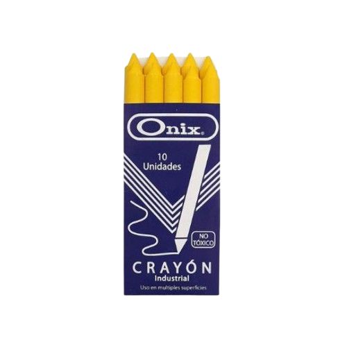 Crayolas Amarillas Por 10 Unidades Marca ONIX