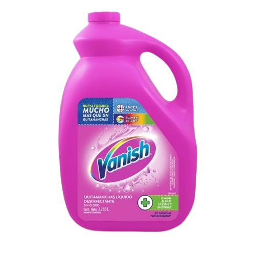 Desmanchador Vanish Liquido Ropa Color Sin Cloro 3785 ml Rosado