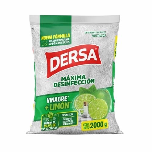 Detergente En Polvo Dersa Multiusos Vinagre Limon X2000gr