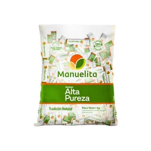 Azucar Manuelita Blanca Suprema Paquete X200 Tubo Stick