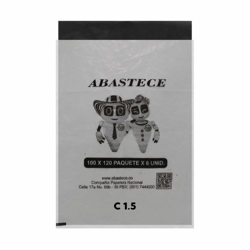 Bolsa Basura 100 x 120 Calibre 1.5 NEGRA Paquete x6u.
